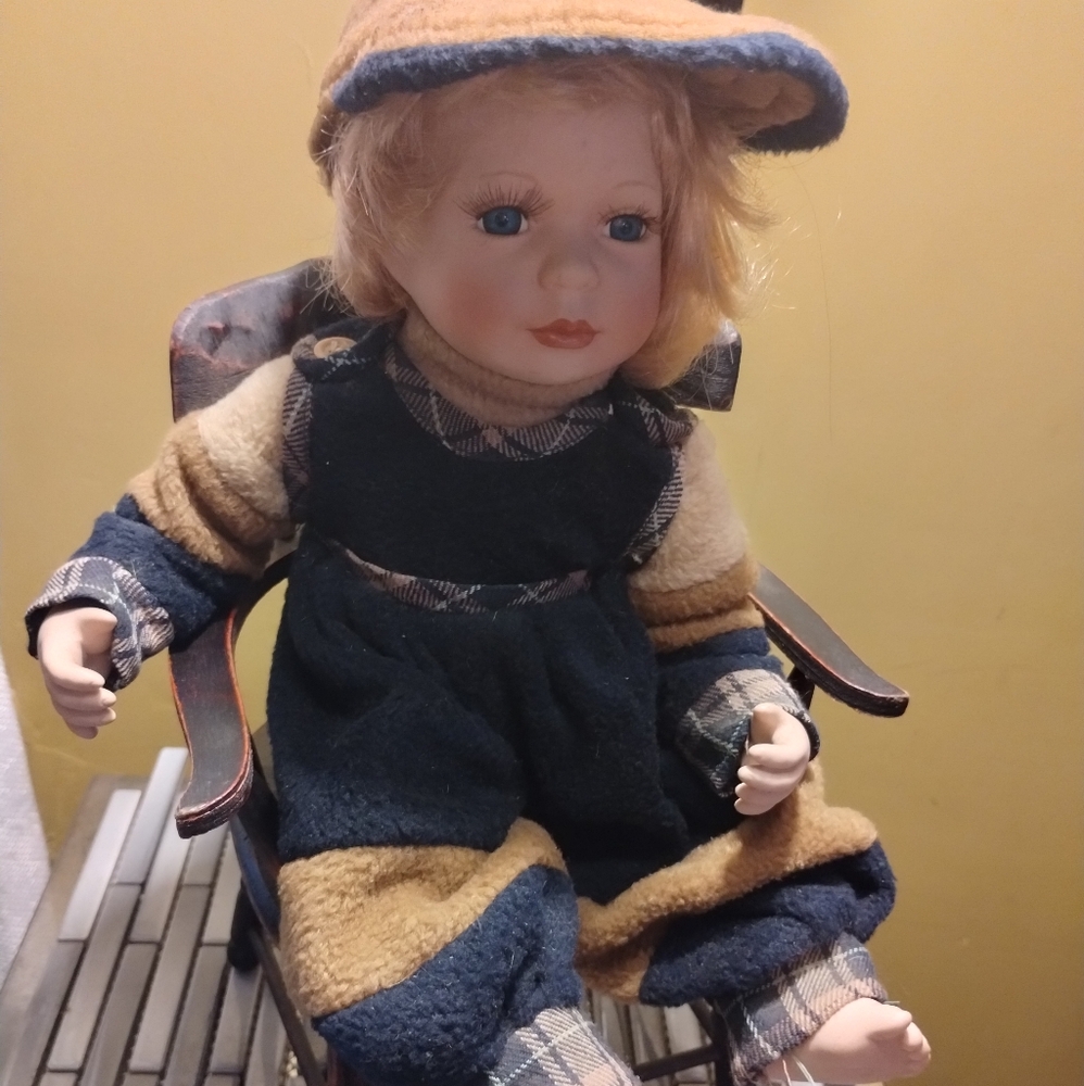 Showtime Collection Doll in Navy and Beige Attire